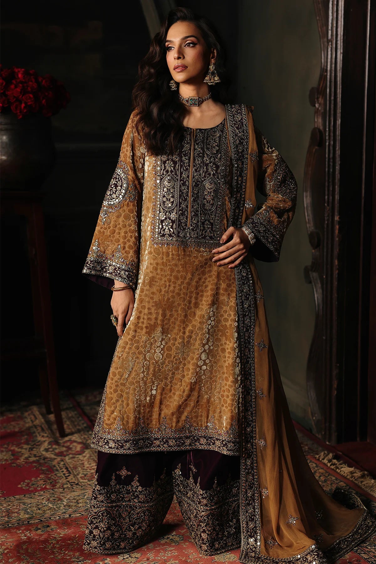 Charizma Signora 3-PC Unstitched Plachi Velvet