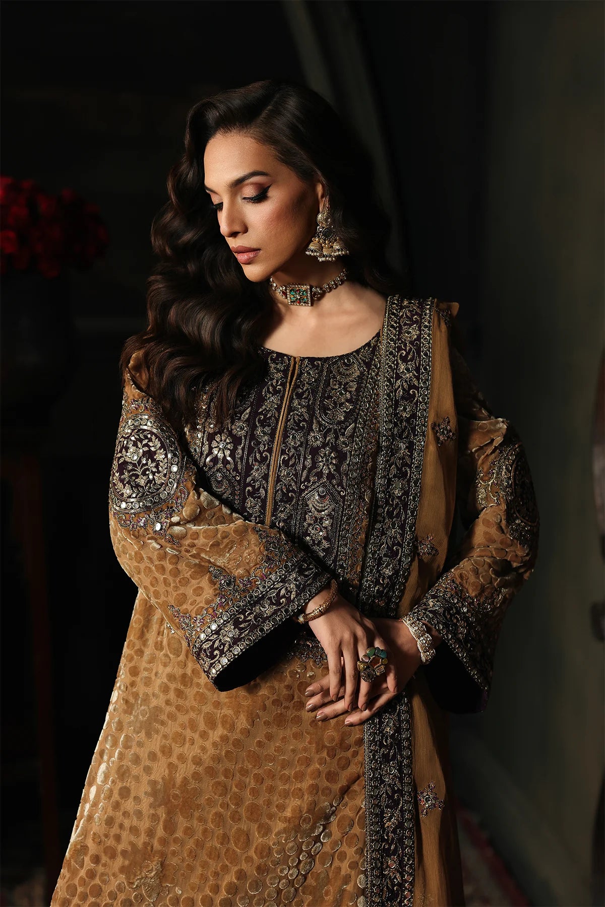 Charizma Signora 3-PC Unstitched Plachi Velvet