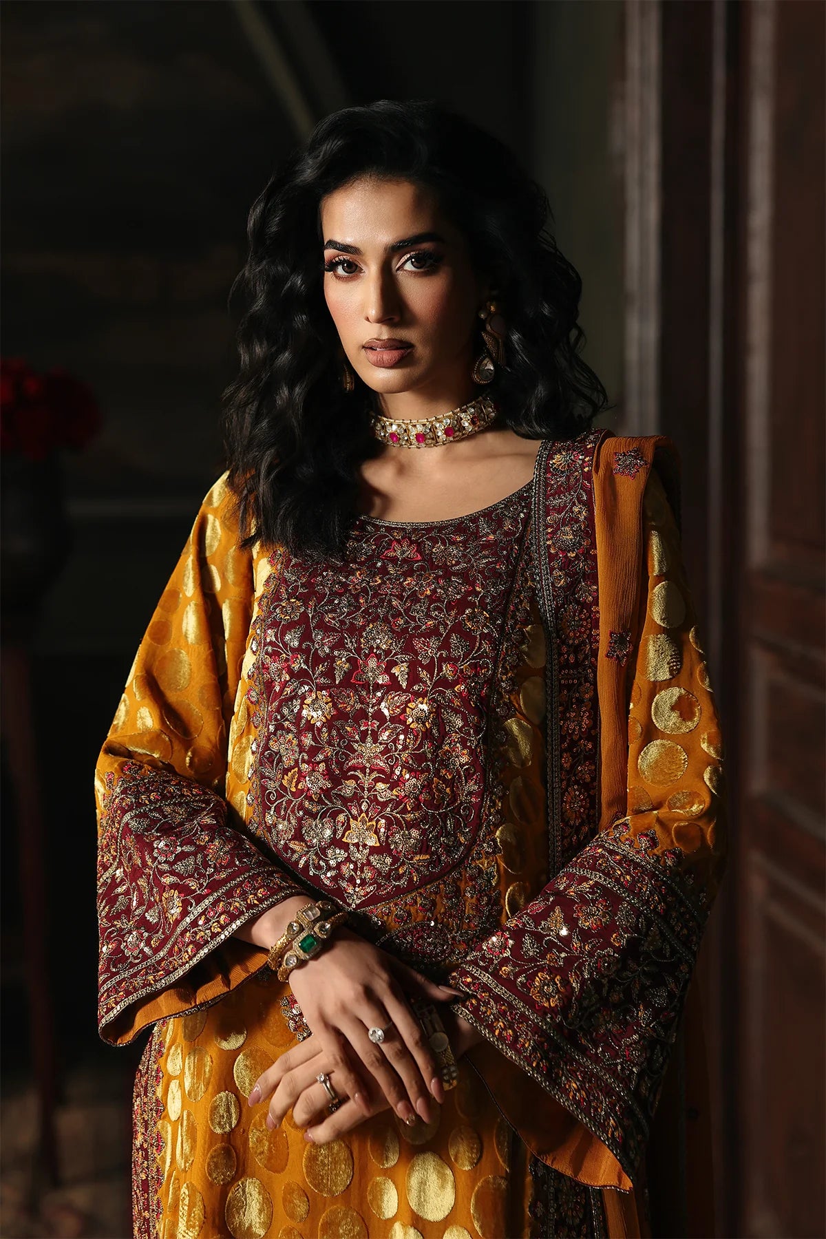 Charizma Signora 3-PC Unstitched Plachi Velvet