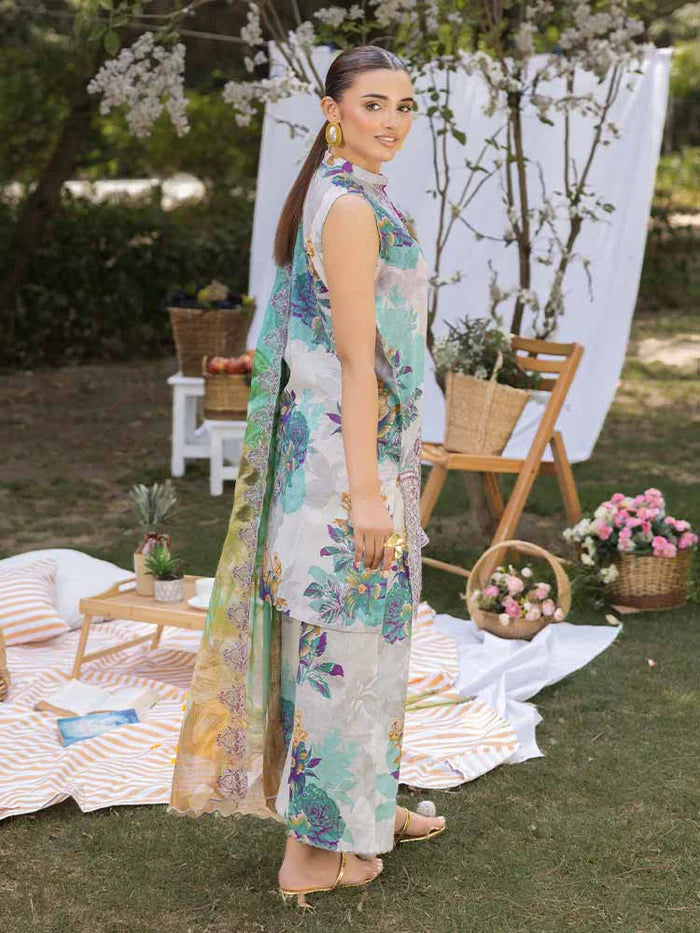 AZLIN 3-Piece Unstitched Digital Printed Lawn Suit 11