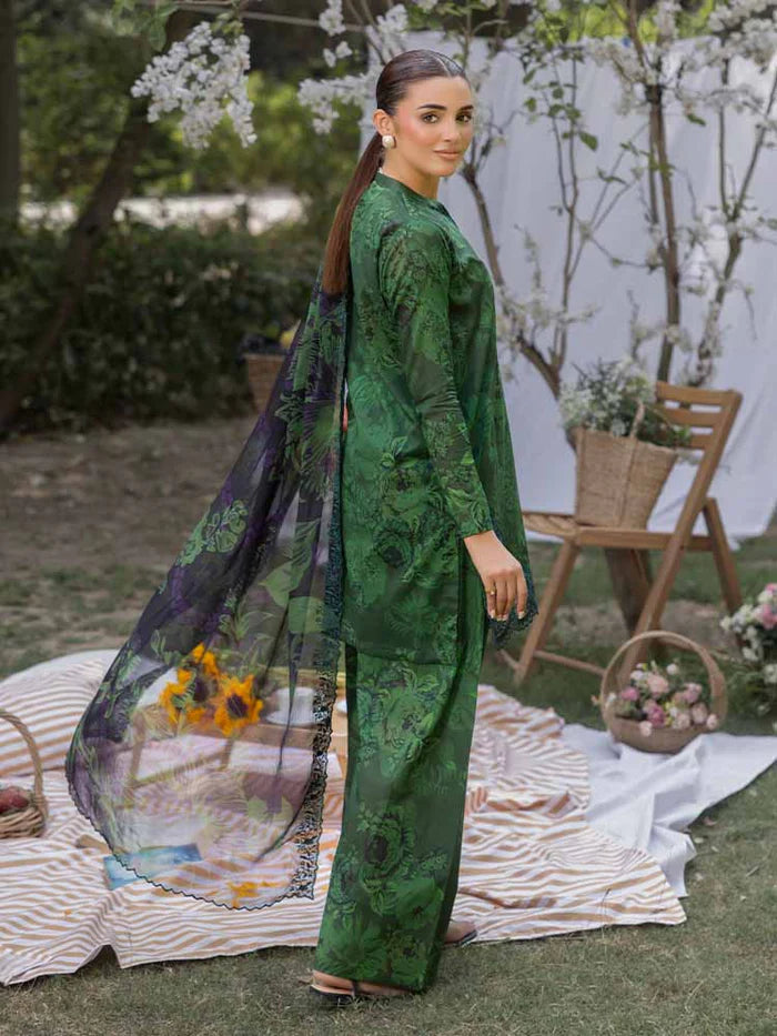 AZLIN 3-Piece Unstitched Digital Printed Lawn Suit 01