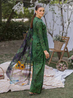 AZLIN 3-Piece Unstitched Digital Printed Lawn Suit 01
