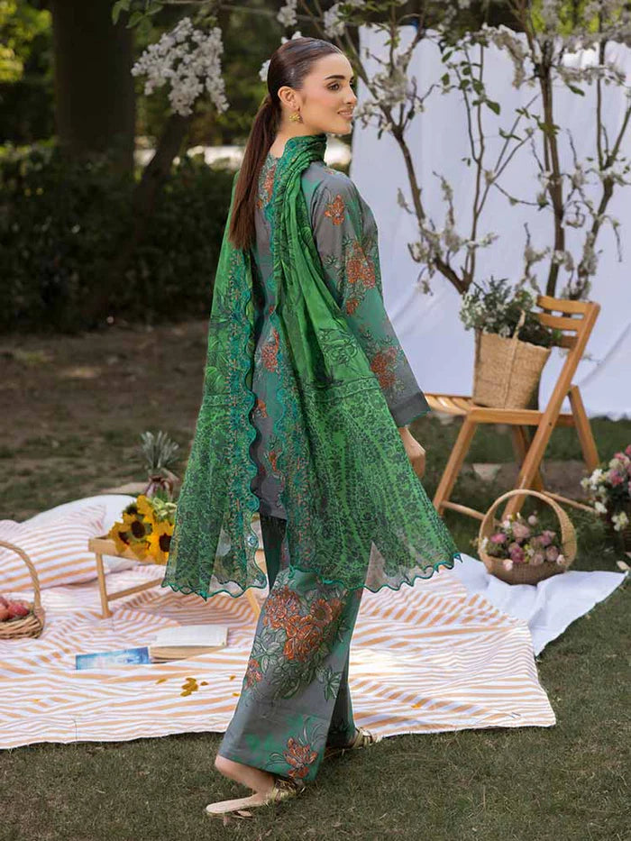 AZLIN 3-Piece Unstitched Digital Printed Lawn Suit 03
