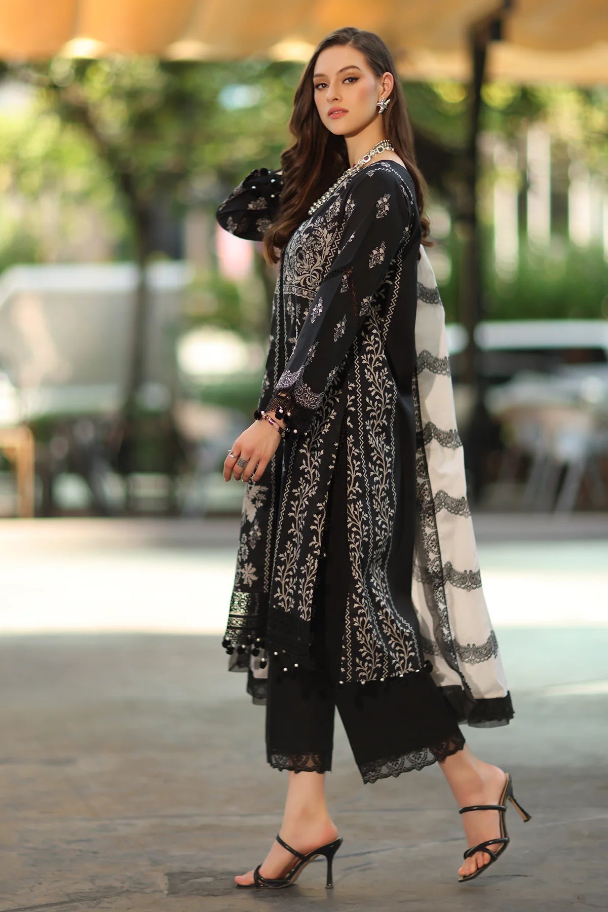 Charizma Range 3-PC Unstitched Embroidered Lawn 01