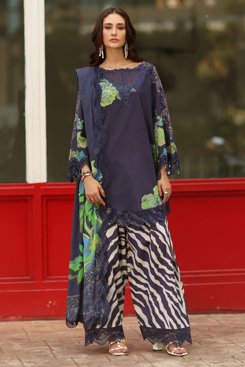 Charizma Range 3-PC Unstitched Embroidered Lawn 07