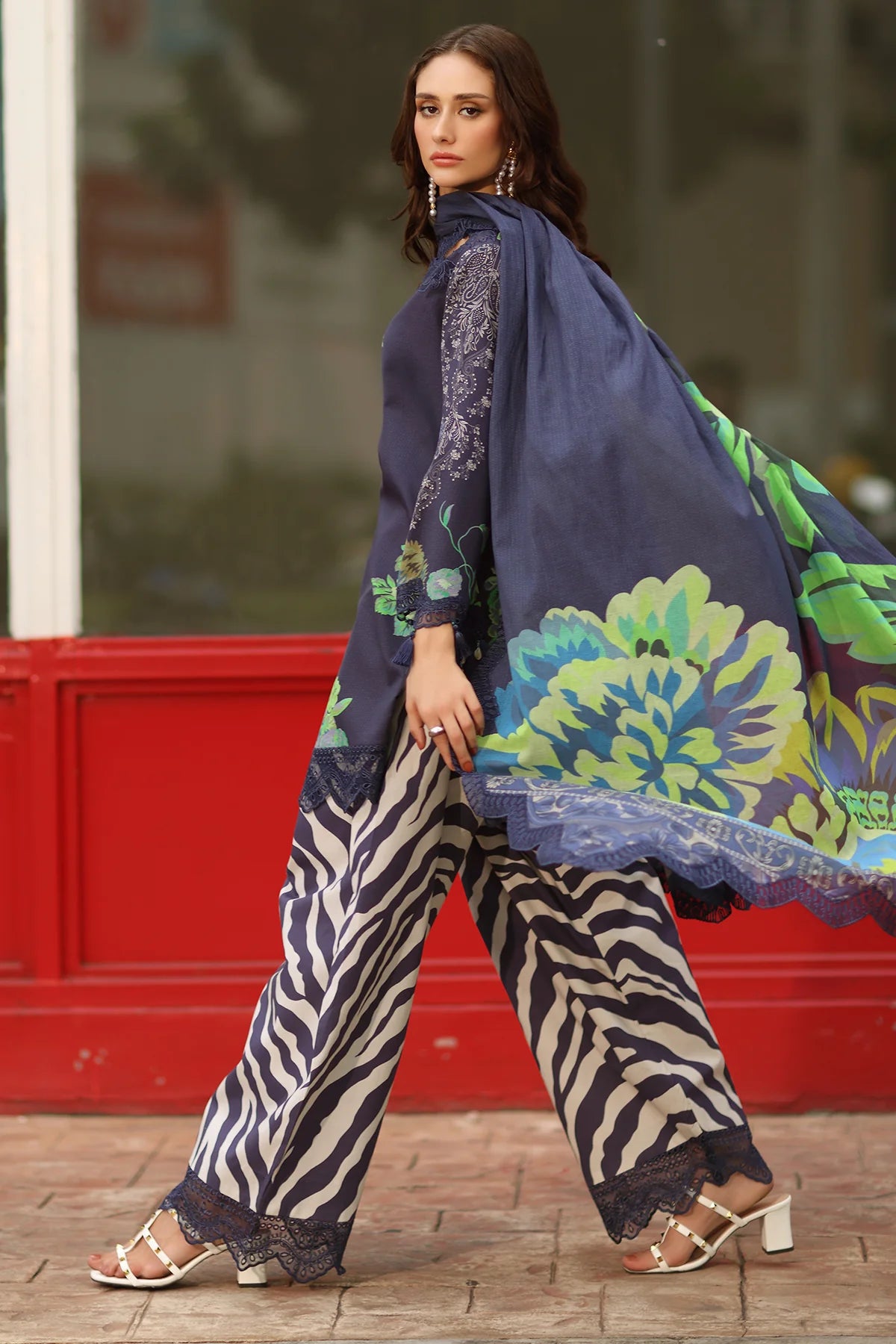Charizma Range 3-PC Unstitched Embroidered Lawn 07