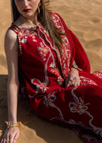 Crimson twirls and ties - d8 b