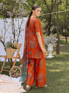 AZLIN 3-Piece Unstitched Digital Printed Lawn Suit 02