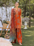 AZLIN 3-Piece Unstitched Digital Printed Lawn Suit 02