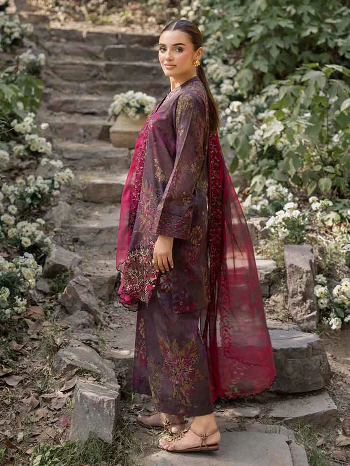 AZLIN 3-Piece Unstitched Digital Printed Lawn Suit 04