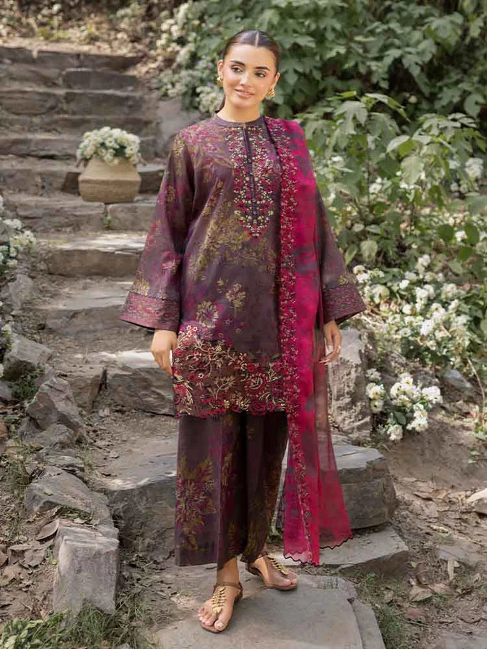AZLIN 3-Piece Unstitched Digital Printed Lawn Suit 04