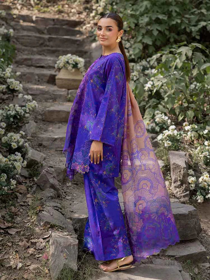 AZLIN 3-Piece Unstitched Digital Printed Lawn Suit 05