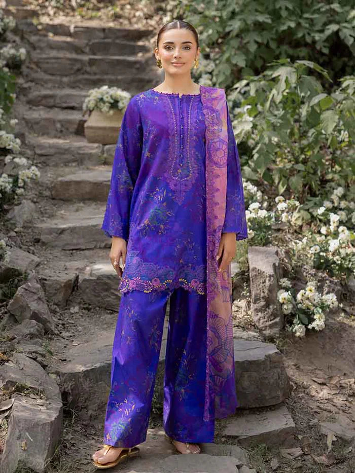 AZLIN 3-Piece Unstitched Digital Printed Lawn Suit 05