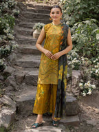 AZLIN 3-Piece Unstitched Digital Printed Lawn Suit 06