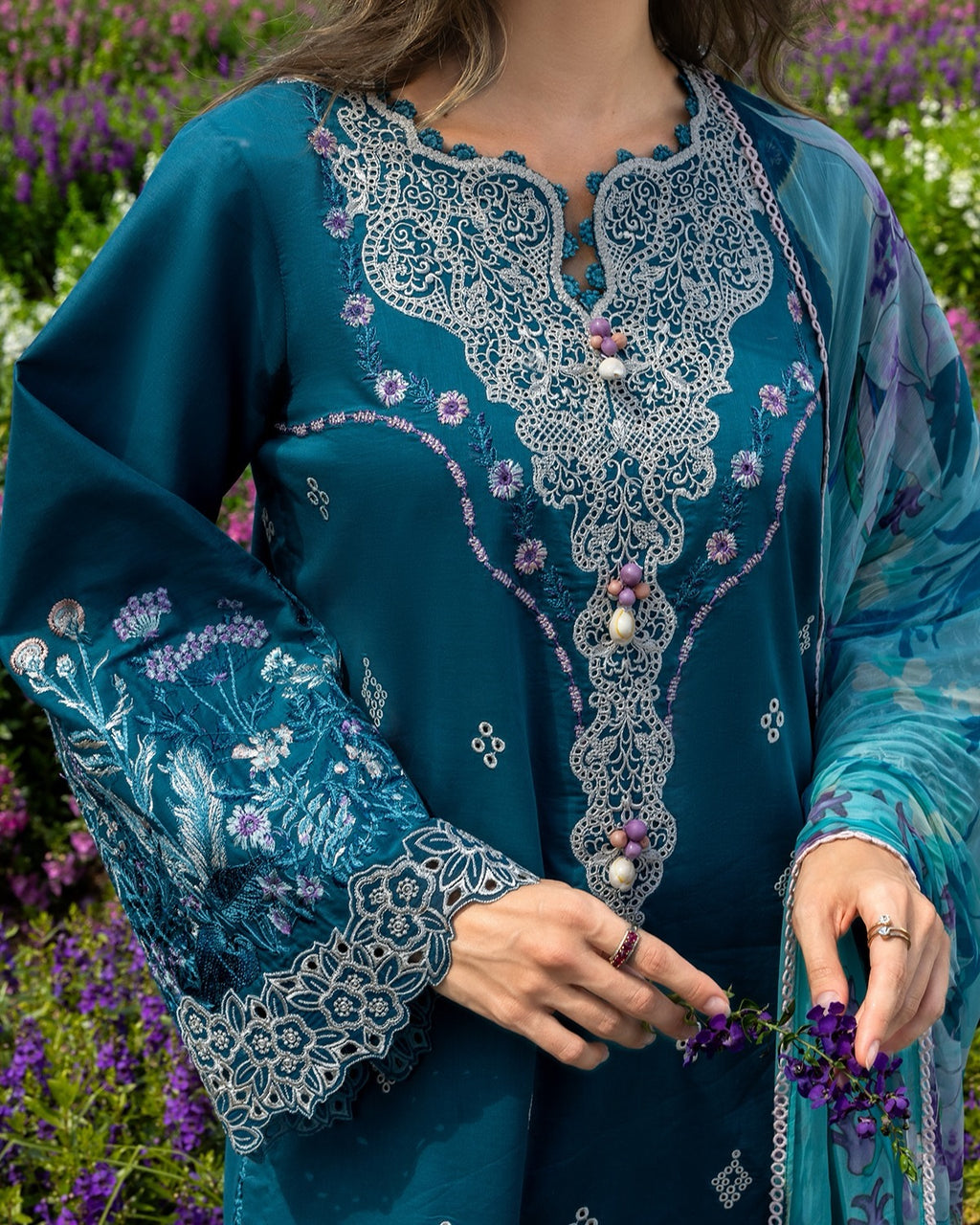 Hemline Secret Garden By Mushq Emerald Fern