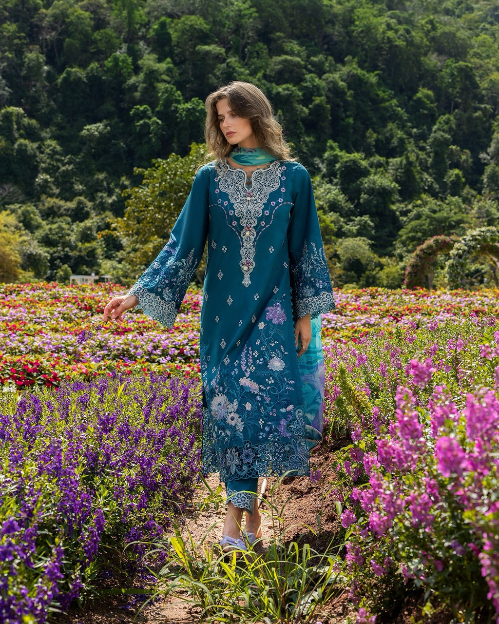 Hemline Secret Garden By Mushq Emerald Fern