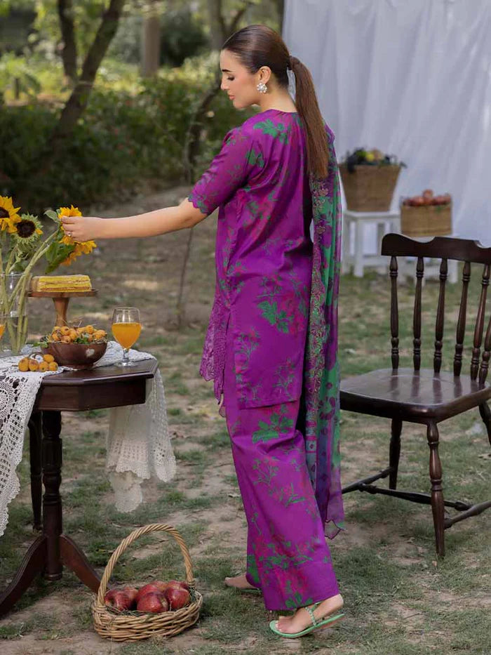 AZLIN 3-Piece Unstitched Digital Printed Lawn Suit 07