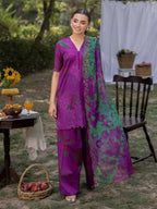AZLIN 3-Piece Unstitched Digital Printed Lawn Suit 07