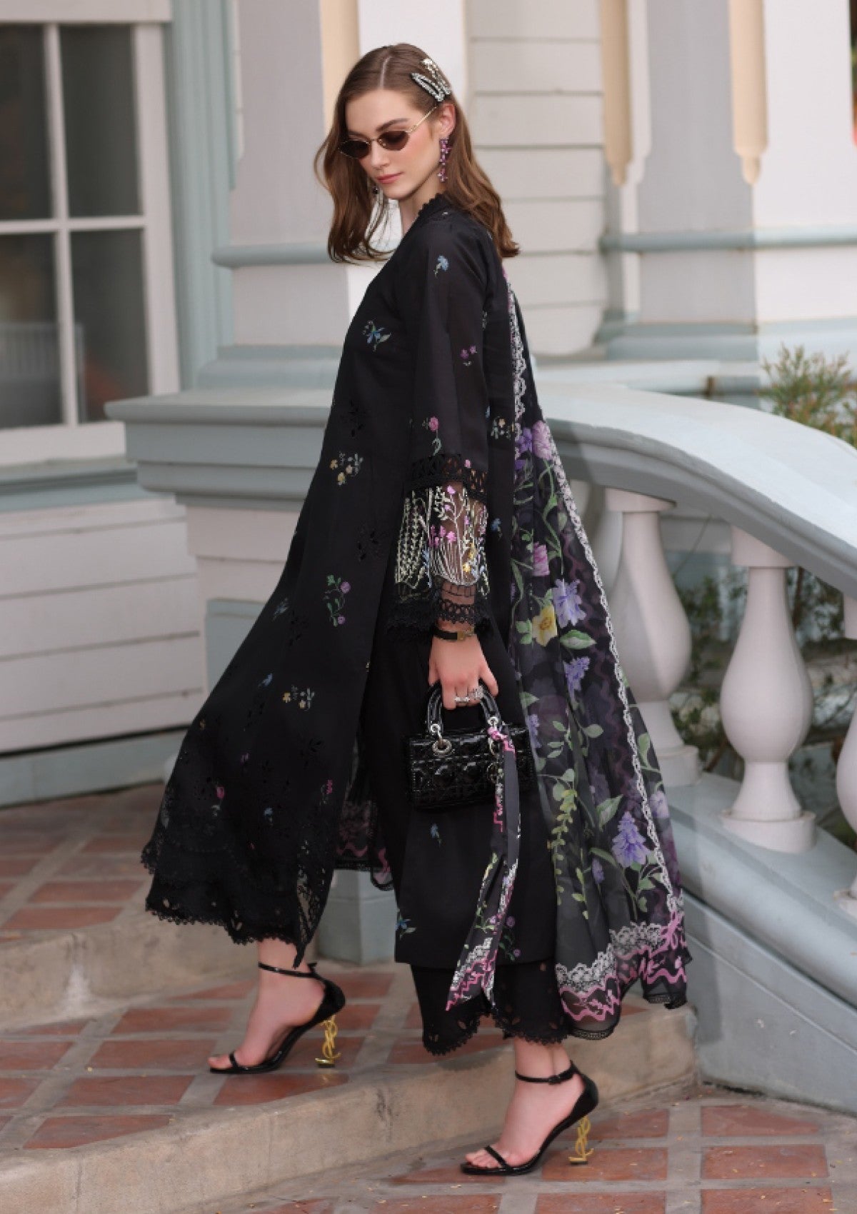 Lawn - noor by saadia asad - eid luxe - chikankari 25 - d#05