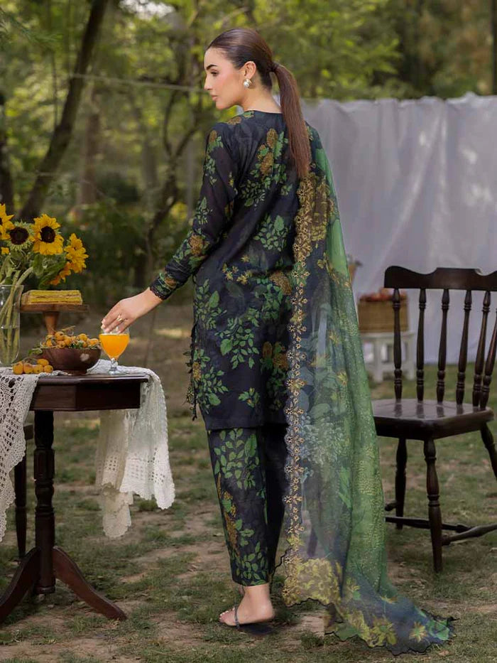 AZLIN 3-Piece Unstitched Digital Printed Lawn Suit 08