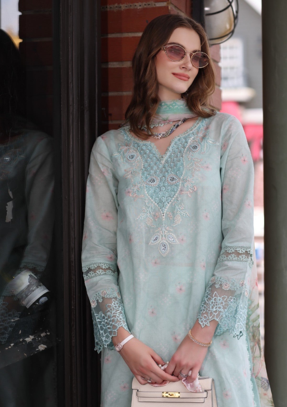 Lawn - noor by saadia asad - eid luxe - chikankari 25 - d#06