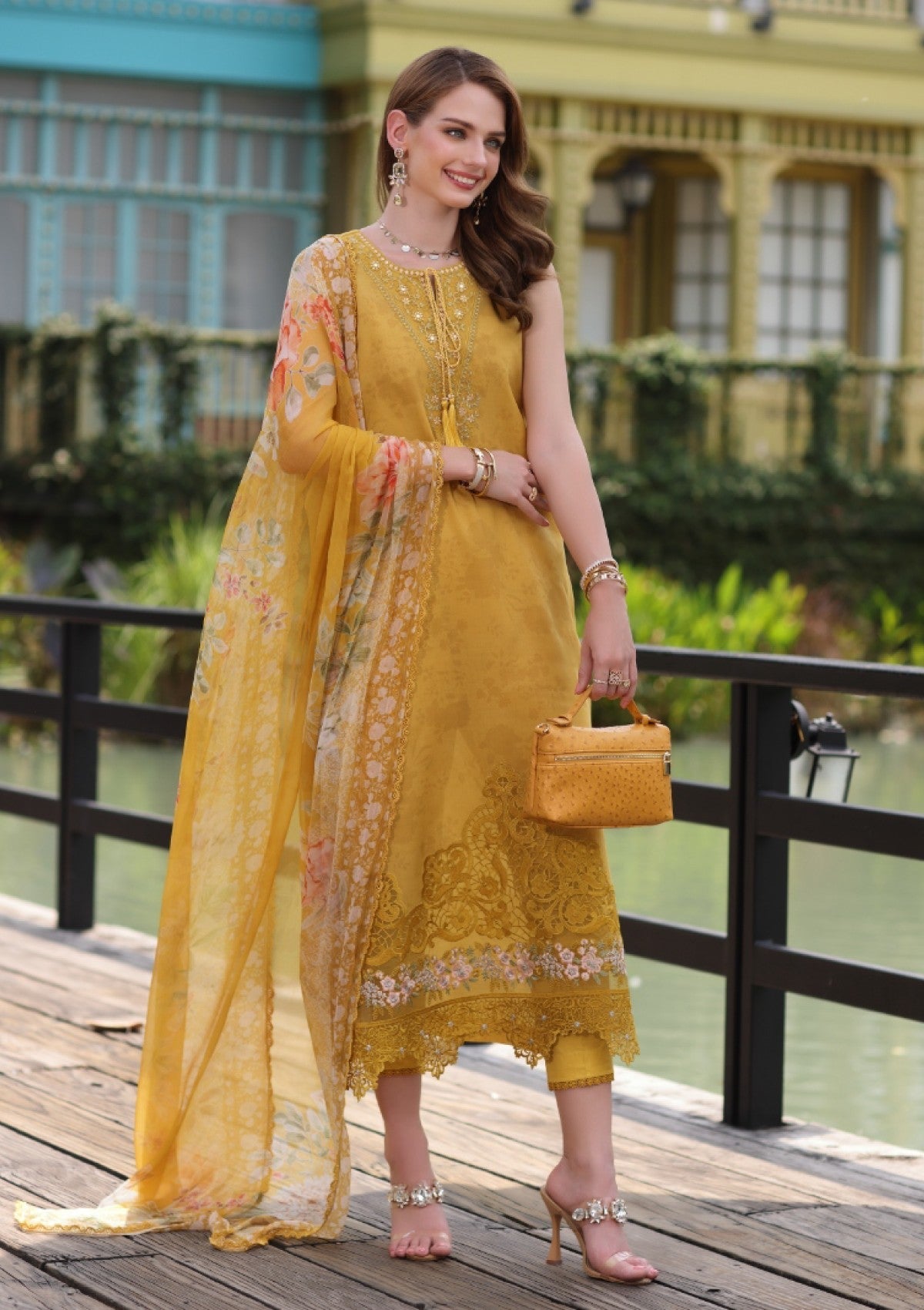 Lawn - noor by saadia asad - eid luxe - chikankari 25 - d#03