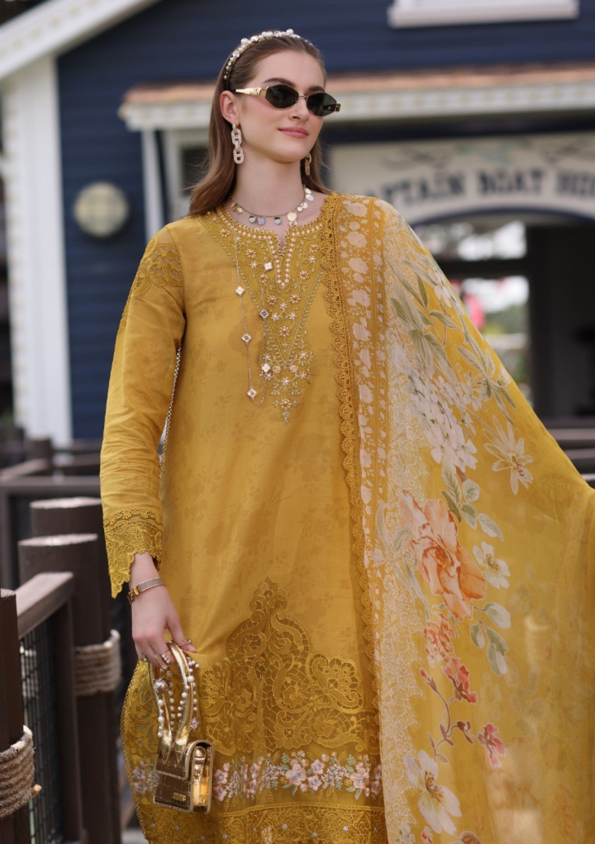 Lawn - noor by saadia asad - eid luxe - chikankari 25 - d#03