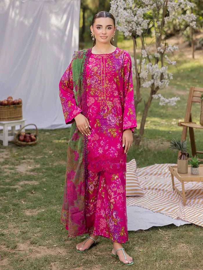 AZLIN 3-Piece Unstitched Digital Printed Lawn Suit 10