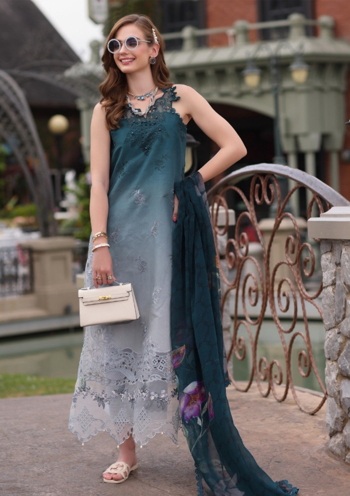 Lawn - noor by saadia asad - eid luxe - chikankari 25 - d#10