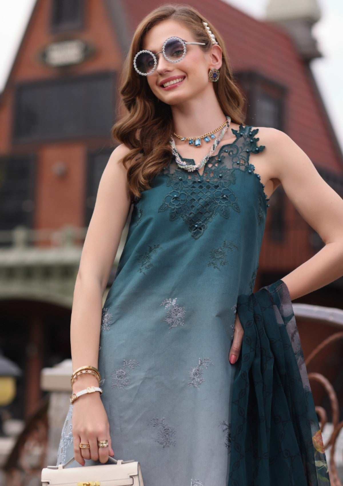 Lawn - noor by saadia asad - eid luxe - chikankari 25 - d#10