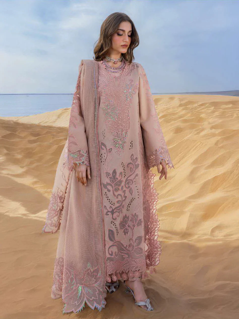 Rang Rasiya Premium Embroidered Lawn Unstitched 3Pc Suit ELAHEH