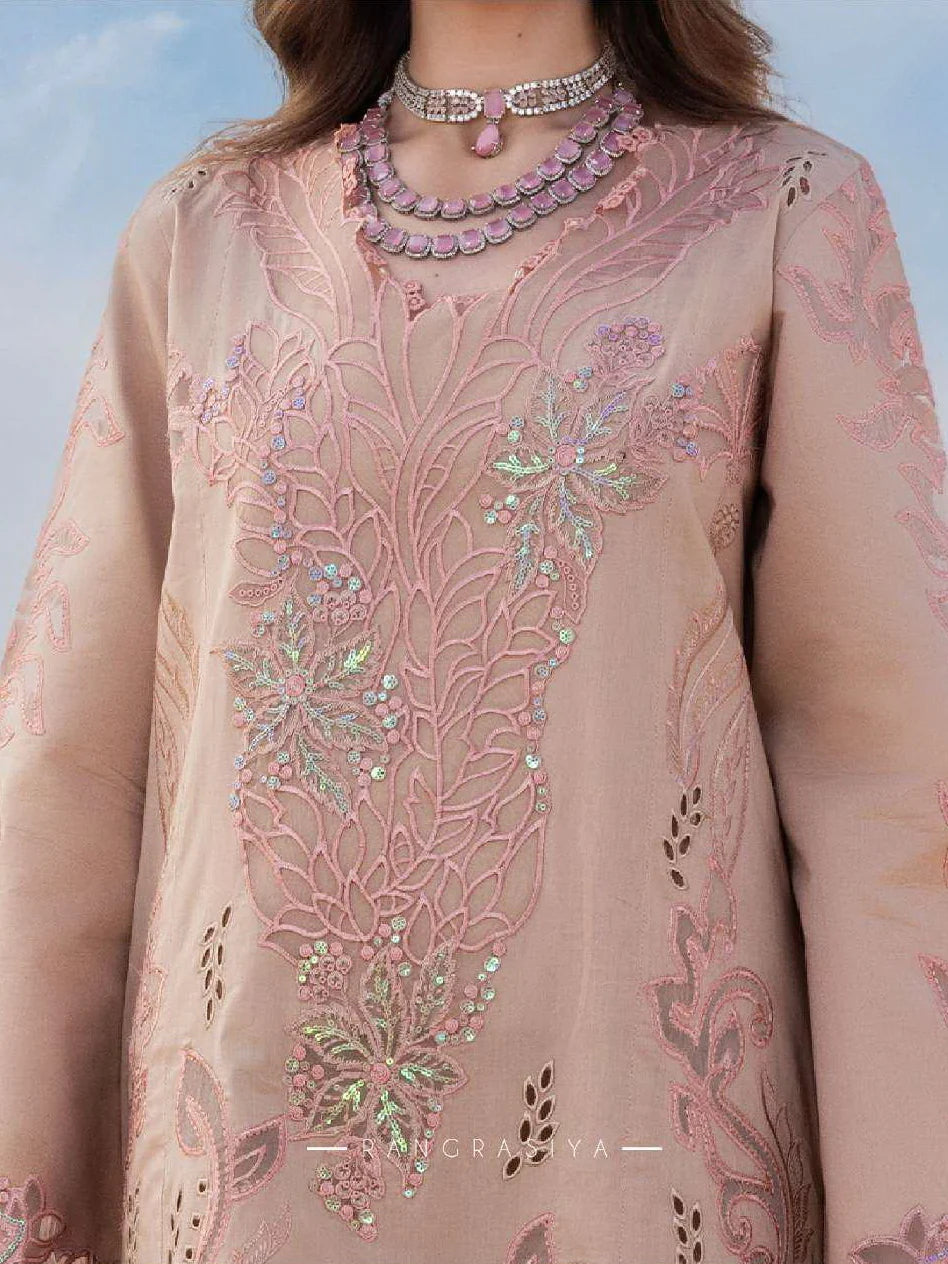Rang Rasiya Premium Embroidered Lawn Unstitched 3Pc Suit ELAHEH