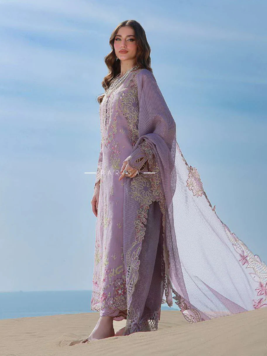 Rang Rasiya Premium Embroidered Lawn Unstitched 3Pc Suit  PARISA