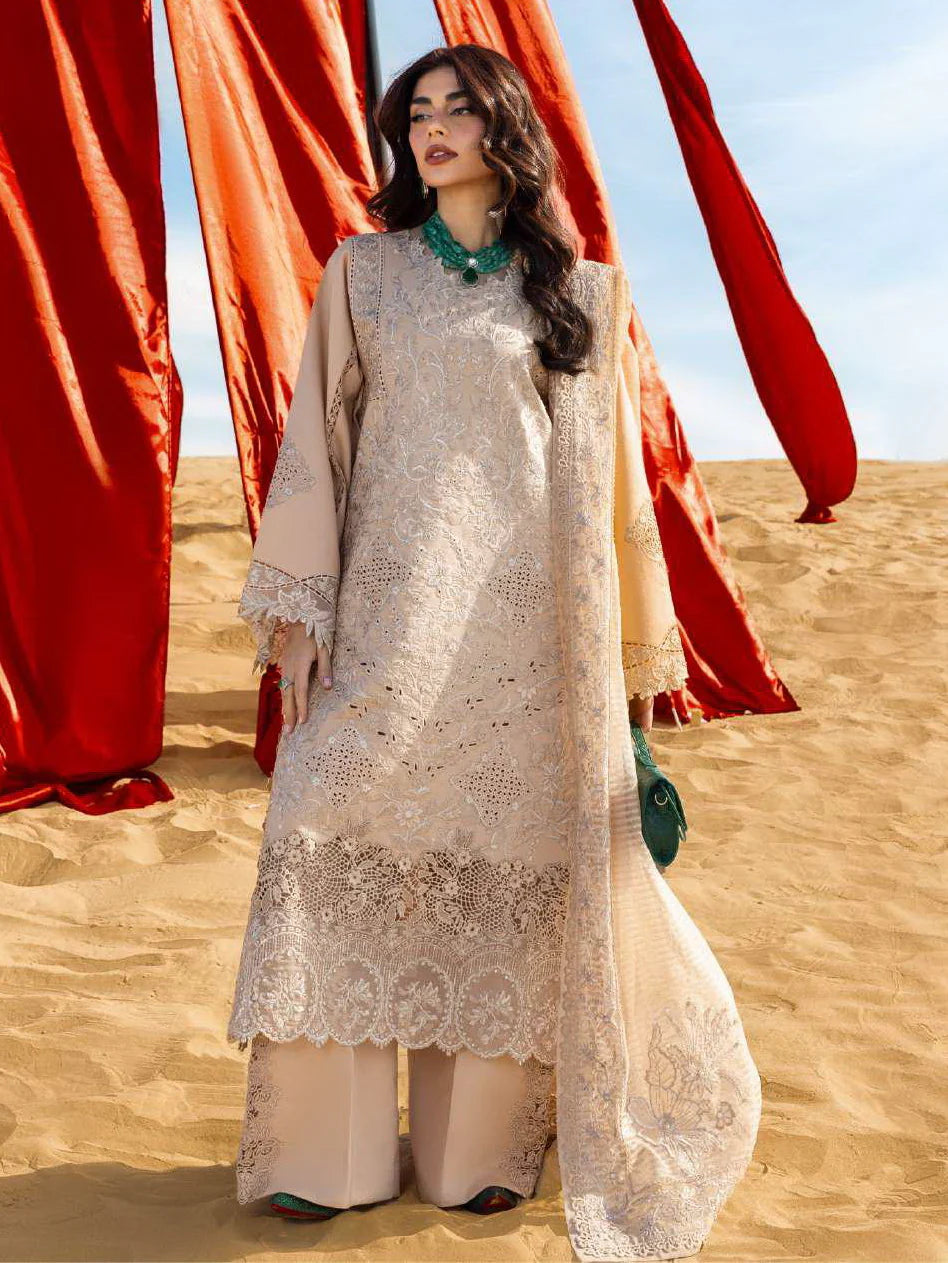 Rang Rasiya Premium Embroidered Lawn Unstitched 3Pc Suit  MAYEL