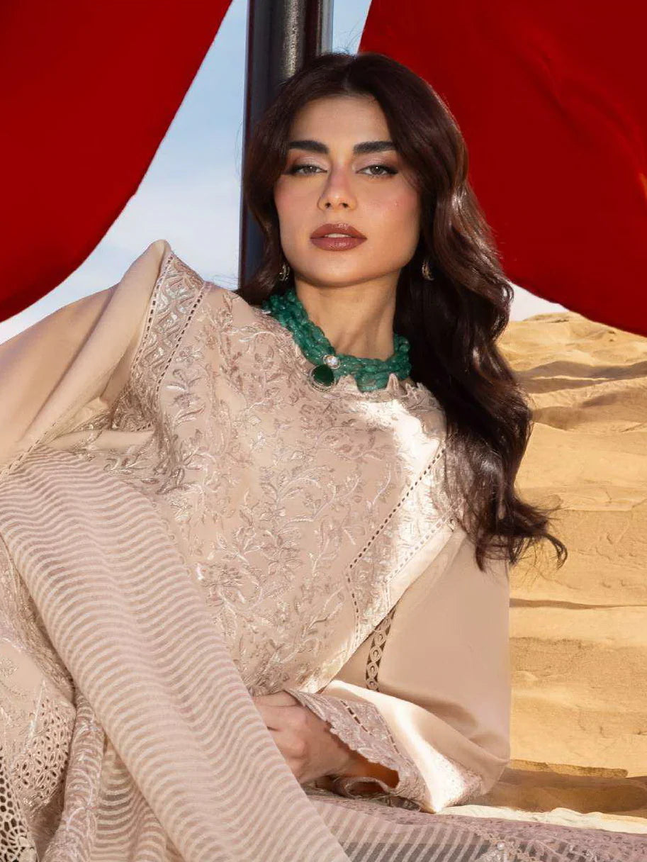 Rang Rasiya Premium Embroidered Lawn Unstitched 3Pc Suit  MAYEL