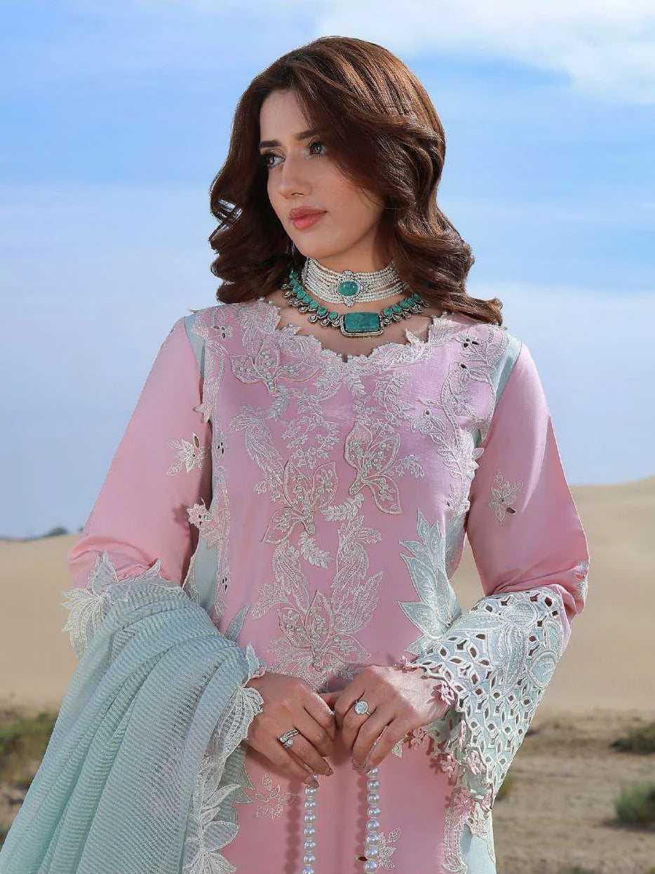 Rang Rasiya Premium Embroidered Lawn Unstitched 3Pc Suit  MAHSA