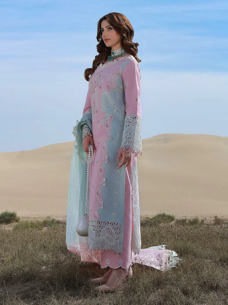 Rang Rasiya Premium Embroidered Lawn Unstitched 3Pc Suit  MAHSA