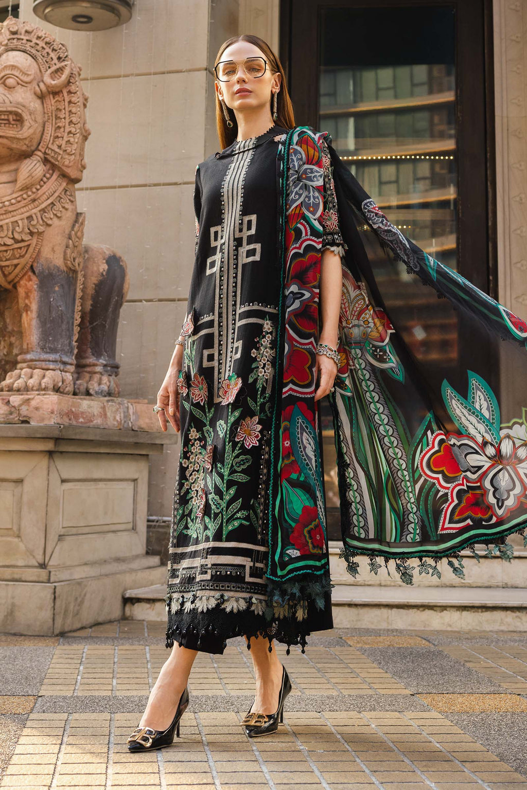 Maria B 3 Pcs Unstitched Embroidered Lawn Suit D11
