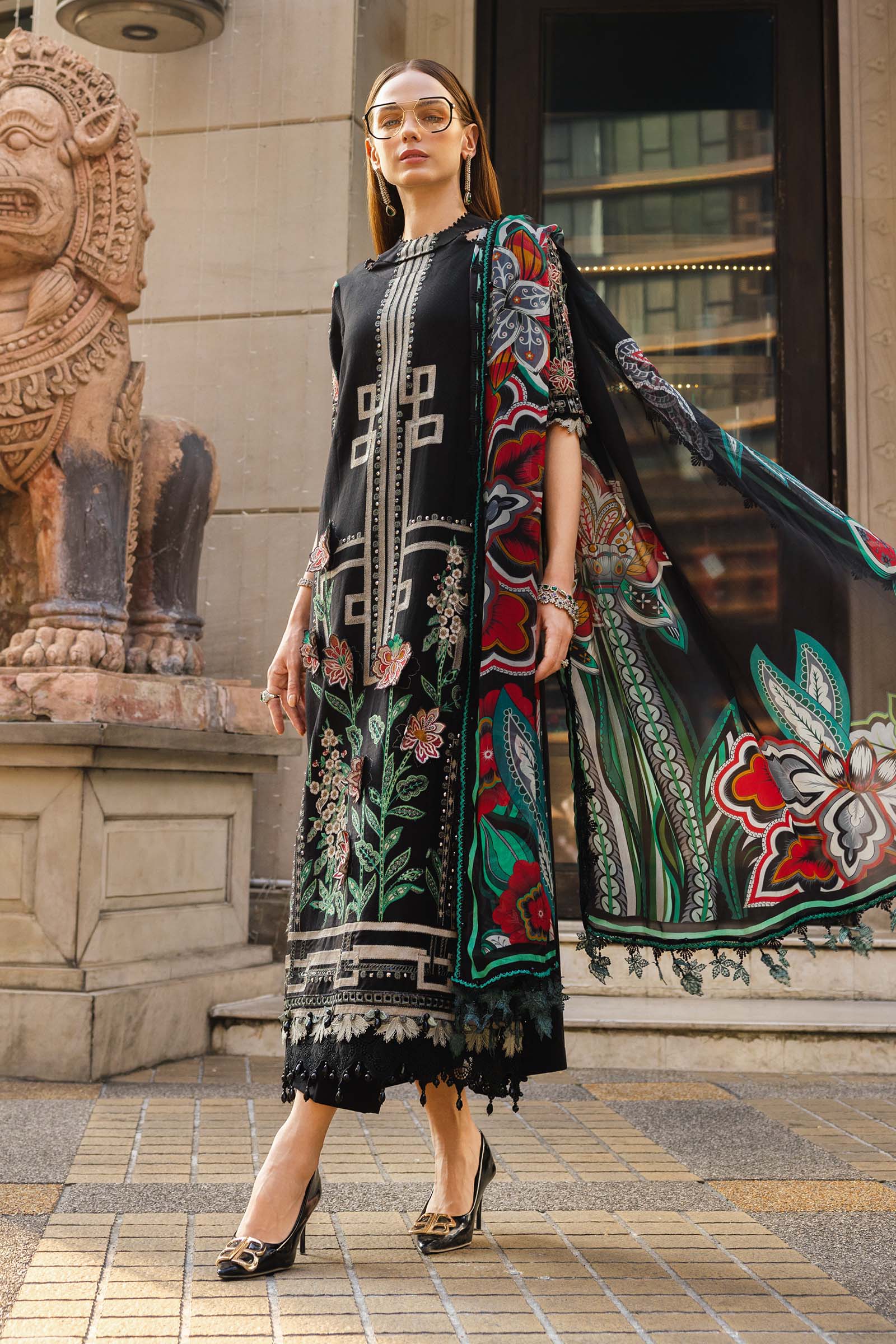 Maria B 3 Pcs Unstitched Embroidered Lawn Suit D11