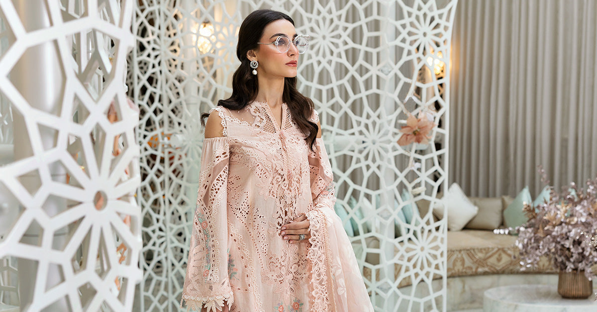 Maria.b 3 piece unstitched embroidered dobby lawn suit | d-2513-a