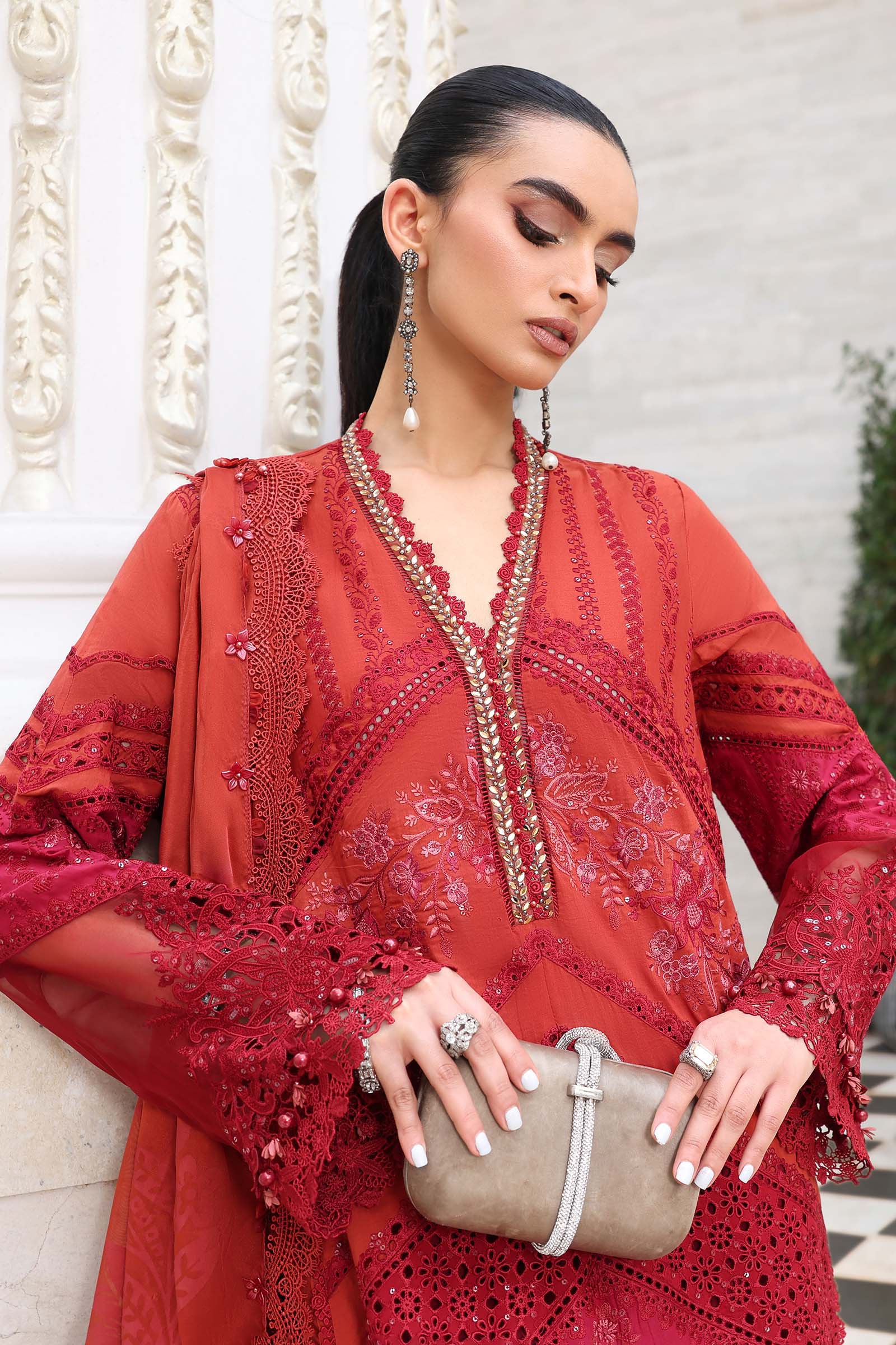 Maria B 3 Pcs Unstitched Embroidered Lawn Suit D13