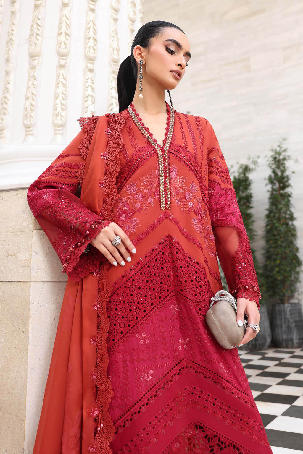 Maria B 3 Pcs Unstitched Embroidered Lawn Suit D13