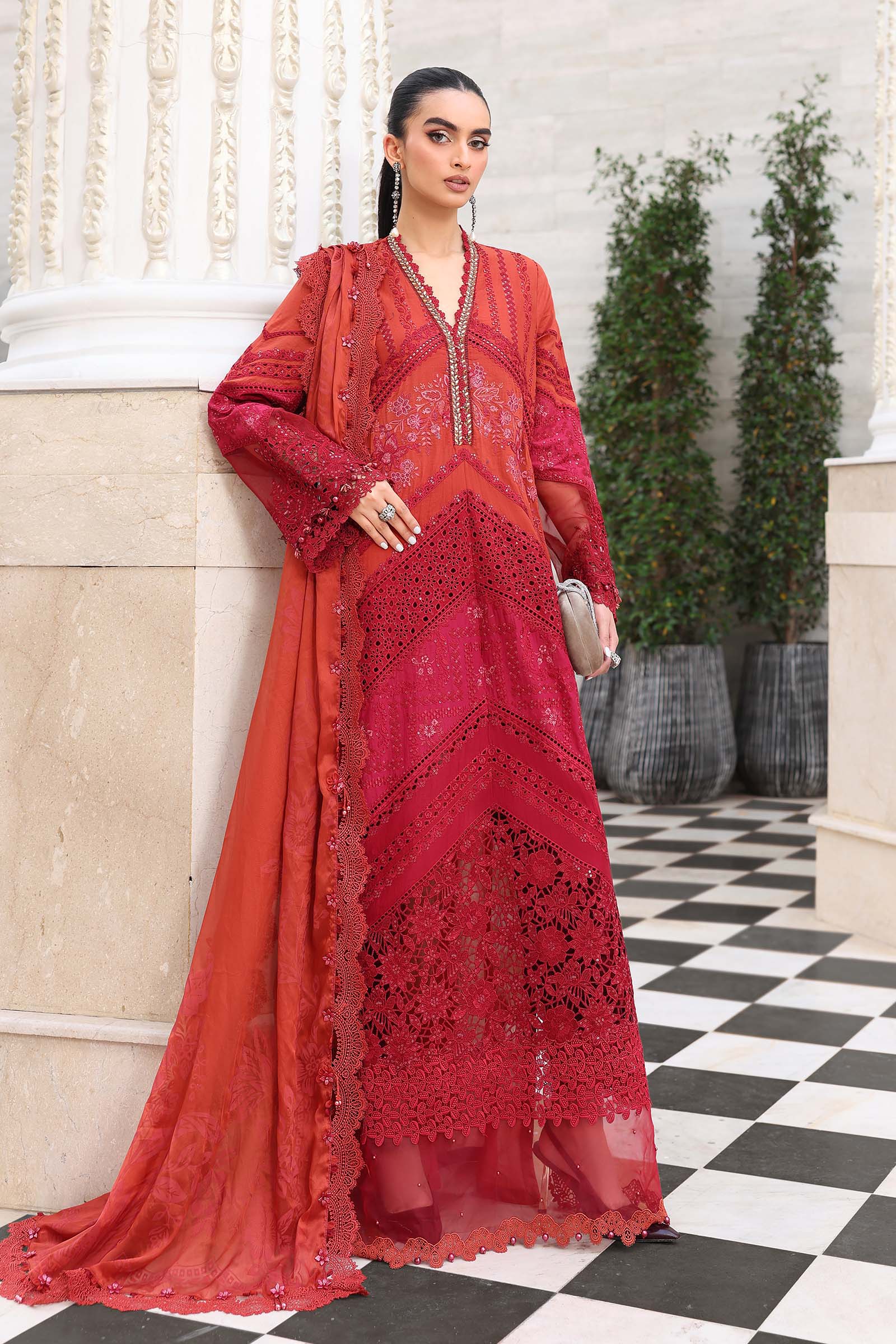Maria B 3 Pcs Unstitched Embroidered Lawn Suit D13