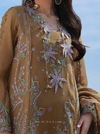 Rang Rasiya Premium Embroidered Lawn Unstitched 3Pc Suit  MINAAL