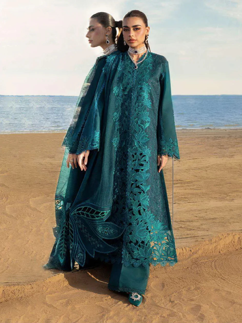 Rang Rasiya Premium Embroidered Lawn Unstitched 3Pc Suit  AYLEEN