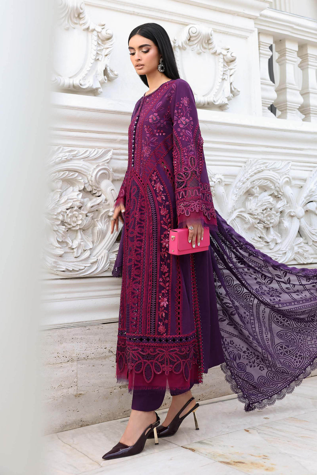 Maria B 3 Pcs Unstitched Embroidered Lawn Suit D14