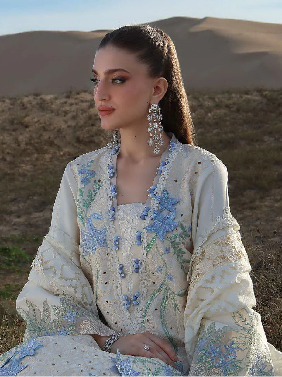 Rang Rasiya Premium Embroidered Lawn Unstitched 3Pc Suit NOOREН