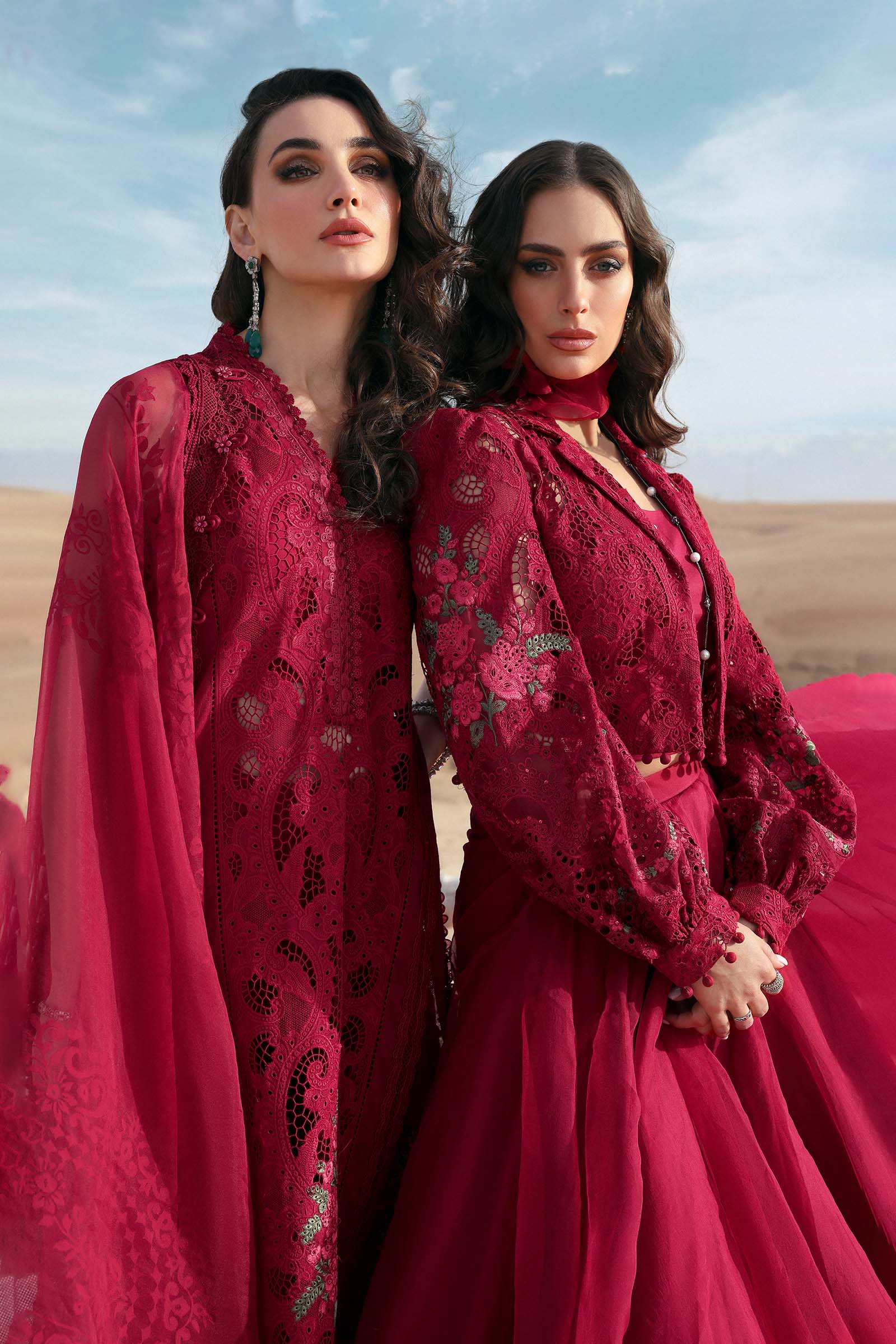 Maria.b 3 piece unstitched embroidered lawn suit | d-2504-a