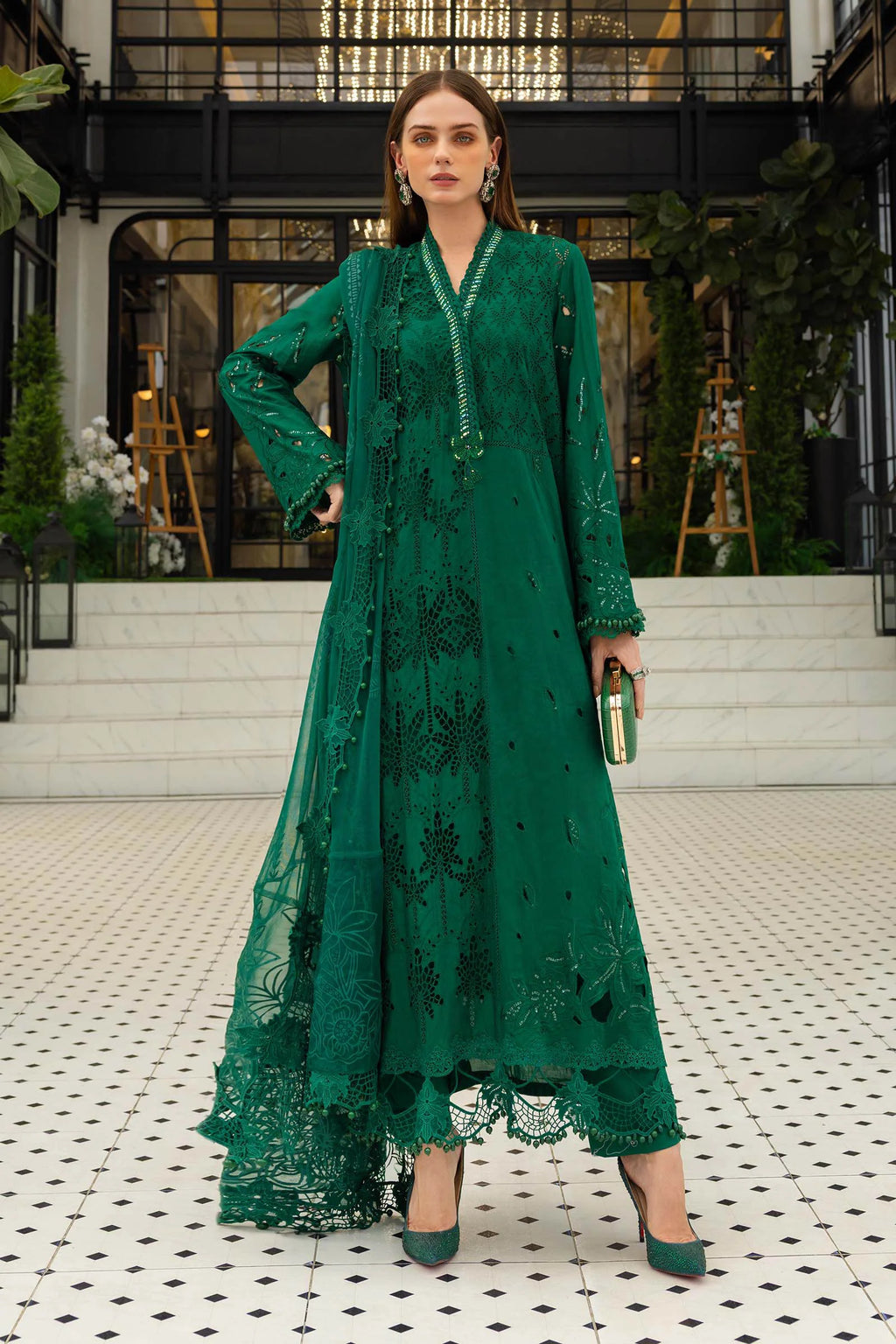 Maria B 3 Pcs Unstitched Embroidered Lawn Suit D04