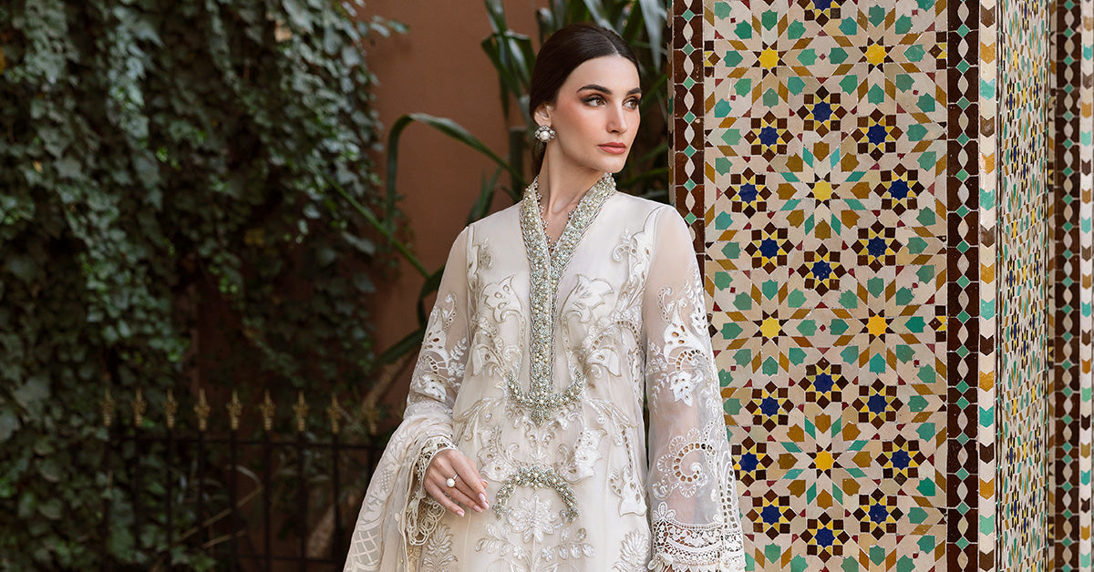 Maria.b 3 piece unstitched embroidered organza suit | d-2506-a